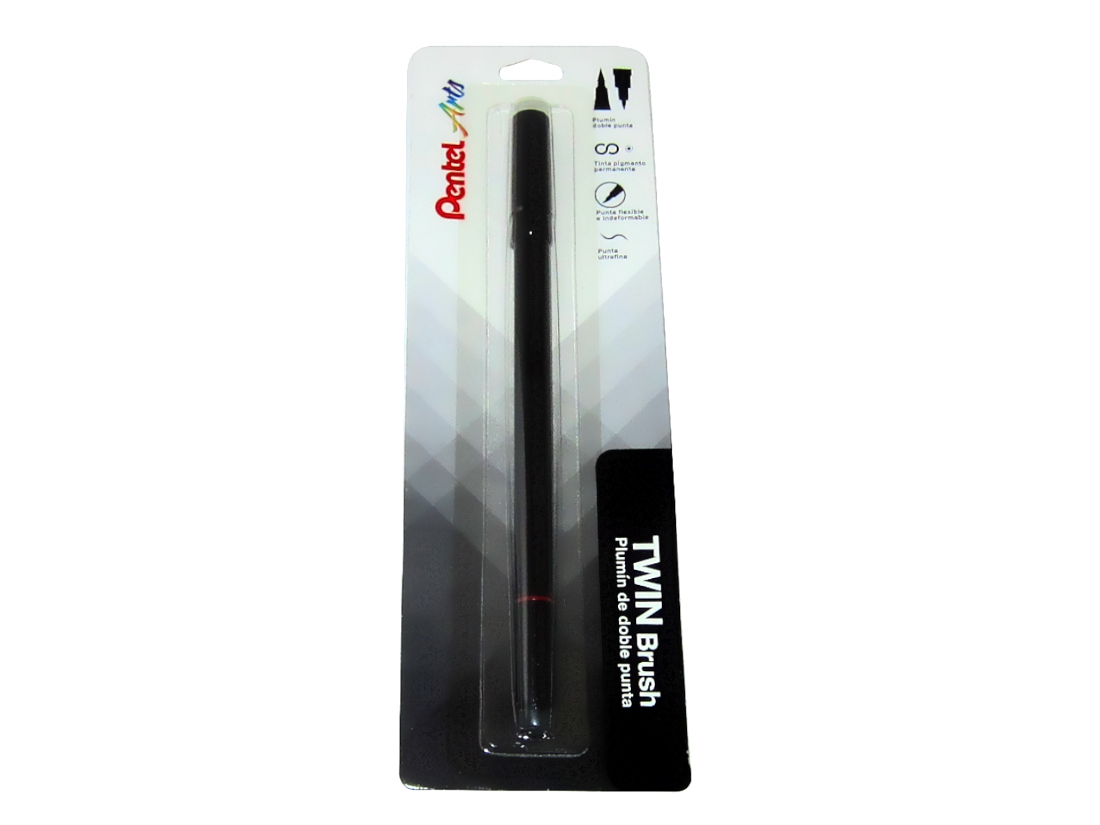 MARCADOR BRUSH BLISTER TINTA NEGRA SFW34BP-A PENTEL         