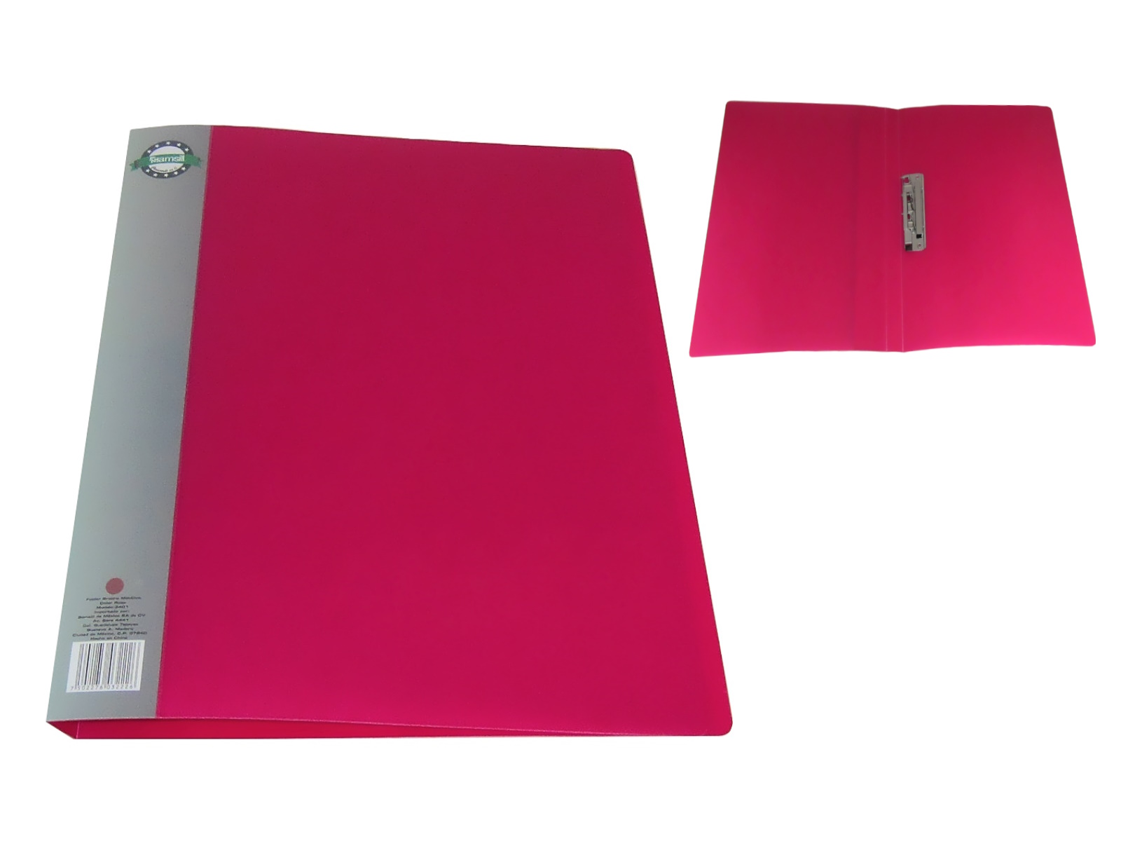 FOLDER BROCHE METALICO ROSA C/PALANCA CARTA 3401 SAMSIL     