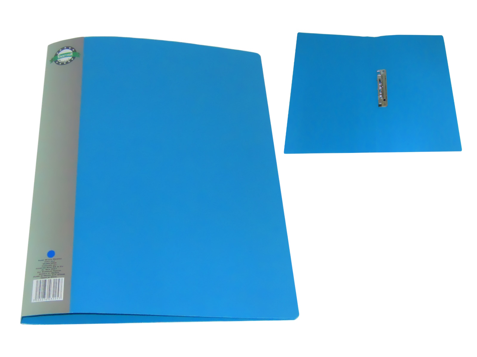 FOLDER BROCHE METALICO AZUL C/PALANCA CARTA 3404 SAMSIL     