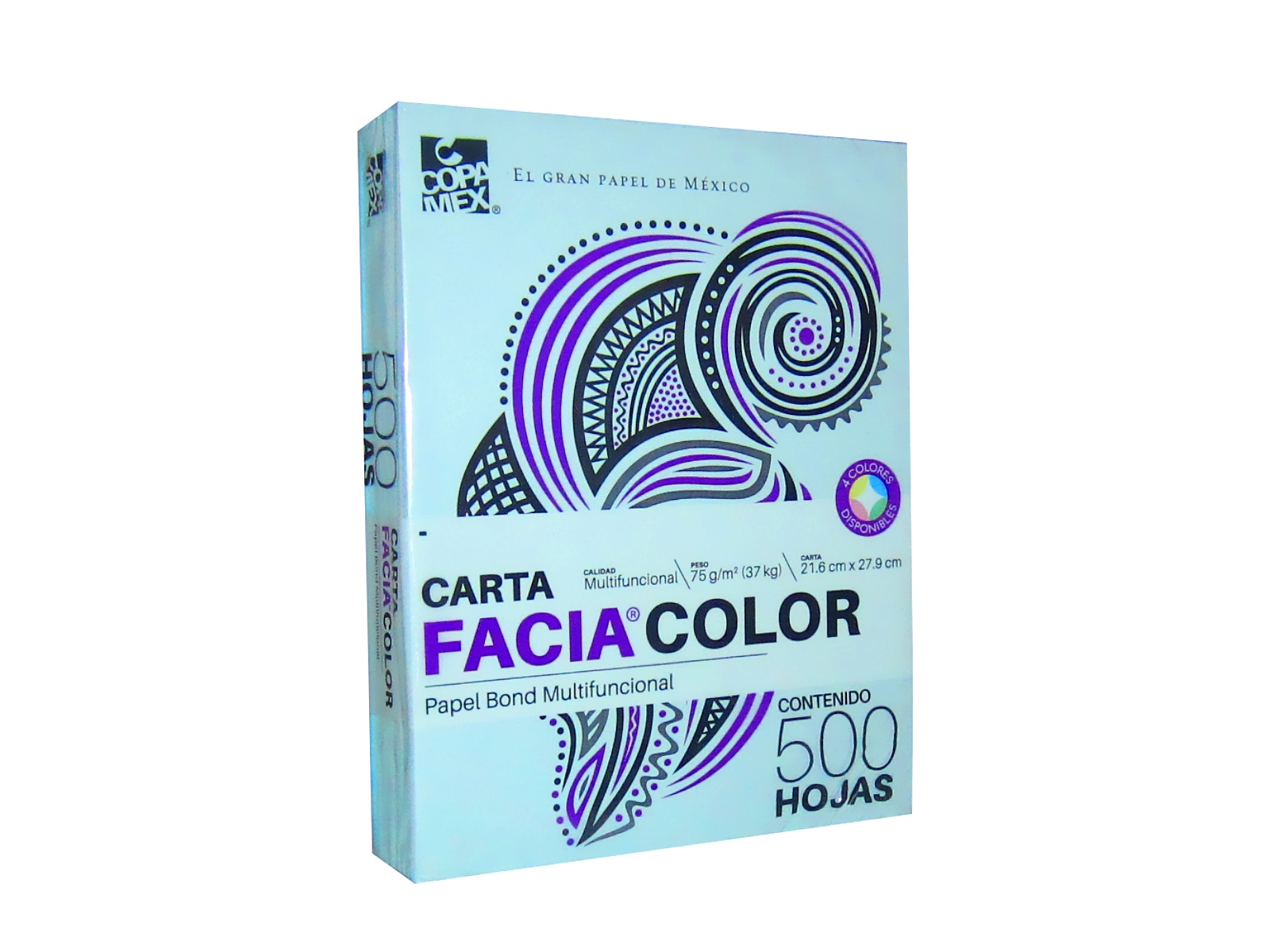 PAPEL FACIA BOND 36K AZUL T/ CARTA PAQ C/500                