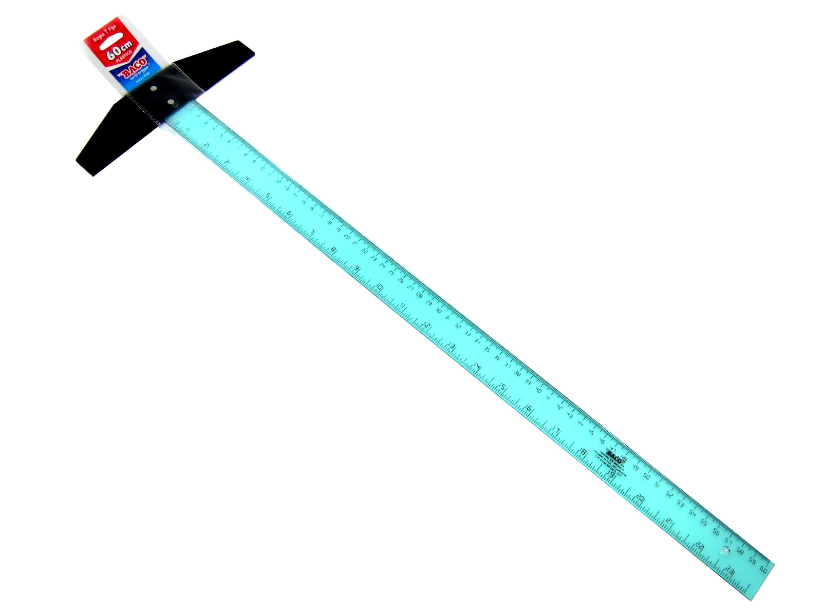 REGLA T BACO PLAST. FIJA 60 CM C/GRAD. S/B                  